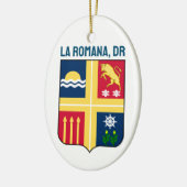 Wapen van La Romana, Dominicaanse Republiek Keramisch Ornament (Links)