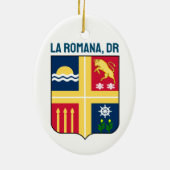 Wapen van La Romana, Dominicaanse Republiek Keramisch Ornament (Achterkant)