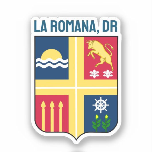 Wapen van La Romana, Dominicaanse Republiek Sticker (Voorkant)