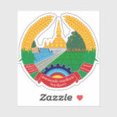 Wapen van Laos Sticker (Vel)