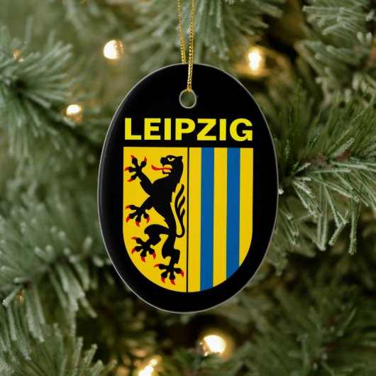 Wapen van Leipzig, Duitsland Keramisch Ornament (Boom)