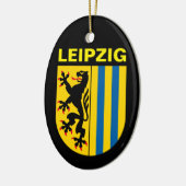 Wapen van Leipzig, Duitsland Keramisch Ornament (Links)