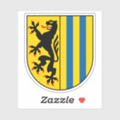 Wapen van Leipzig, Duitsland Sticker (Vel)
