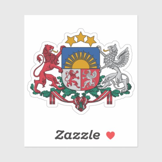 Wapen van Letland Sticker (Vel)