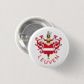 Wapen van Leuven, België Ronde Button 3,2 Cm (Voorkant /achterkant)