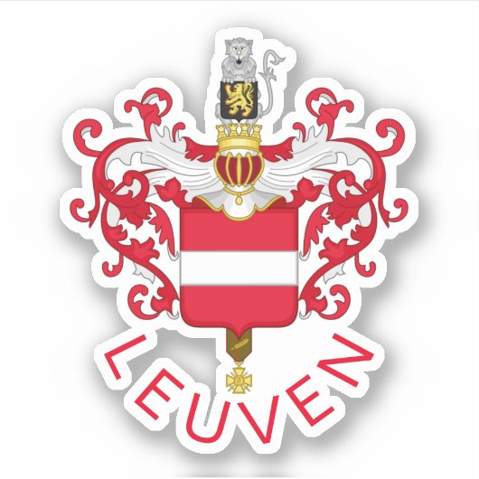 Wapen van Leuven, België Sticker (Voorkant)