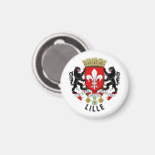Wapen van Lille, Frankrijk Magneet (Voorkant / Achterkant)