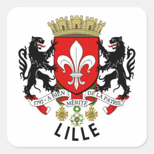 Wapen van Lille, Frankrijk Vierkante Sticker