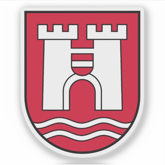 Wapen van Linz, Oostenrijk Sticker (Voorkant)