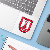 Wapen van Linz, Oostenrijk Sticker (Laptop met iPhone)