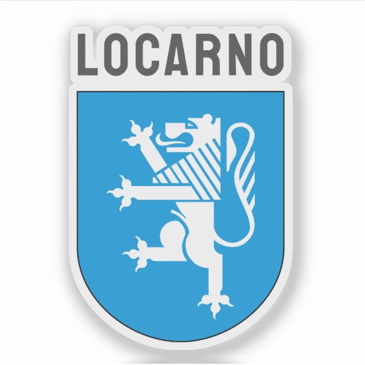 Wapen van Locarno, Zwitserland Sticker (Voorkant)