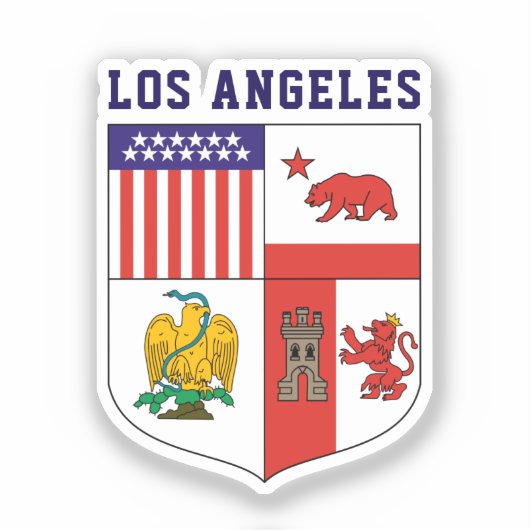 Wapen van Los Angeles Sticker (Voorkant)