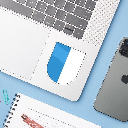 Wapen van Luzern, Zwitserland Sticker (Laptop met iPhone)