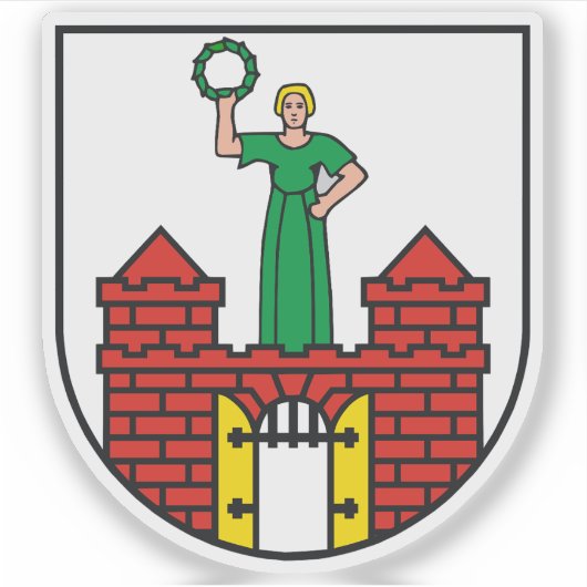 Wapen van Maagdenburg, Duitsland Sticker (Voorkant)