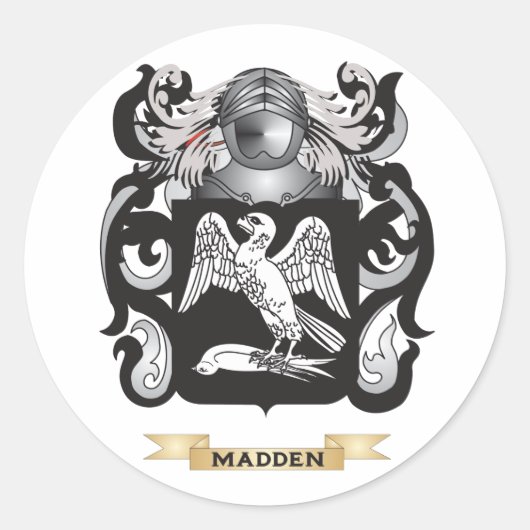 Wapen van Madden (Family Crest) Ronde Sticker (Voorkant)