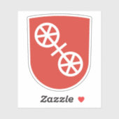 Wapen van Mainz, Duitsland Sticker (Vel)