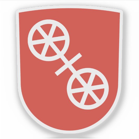 Wapen van Mainz, Duitsland Sticker (Voorkant)