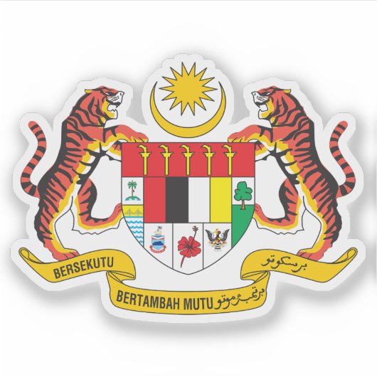 Wapen van Maleisië Sticker (Voorkant)