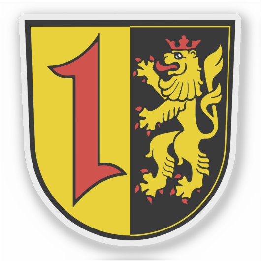 Wapen van Mannheim, Duitsland Sticker (Voorkant)