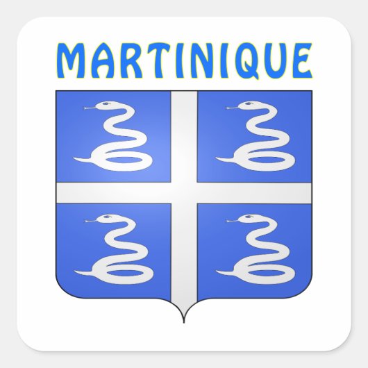 wapen van martinique vierkante sticker (Voorkant)