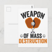 Wapen van massavernietiging Funny Pickleball Sport Briefkaart (Voorkant / Achterkant)