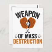 Wapen van massavernietiging Grappige Pickleball Sp Briefkaart (Voorkant / Achterkant)