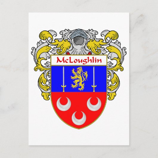 Wapen van McLoughlin (Mantled) Briefkaart (Voorkant)