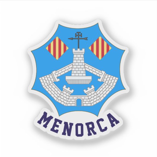 Wapen van Menorca, Spanje Sticker (Voorkant)