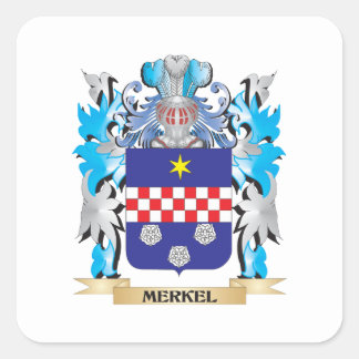 Wapen van Merkel - Family Crest Vierkante Sticker