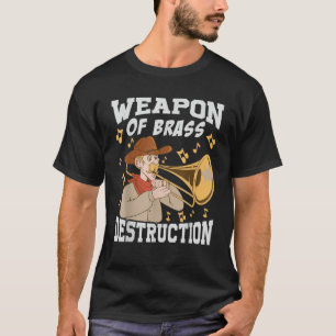 Wapen van Messing Destruction Funny Trombone Music T-shirt