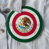 Wapen van Mexico Retro Ronde Button 6,0 Cm (In situ)