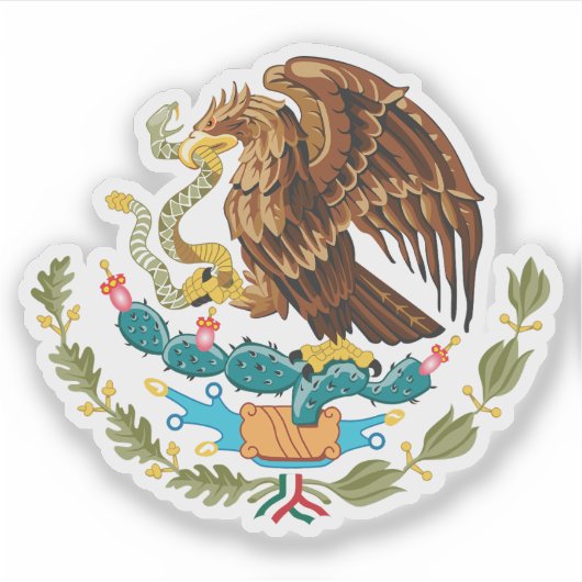 Wapen van Mexico (Verenigde Mexicaanse Staten) Sticker (Voorkant)