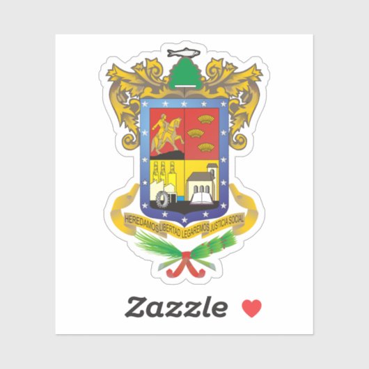 Wapen van Michoacán de Ocampo, Mexico Sticker (Vel)