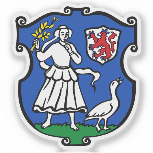 Wapen van Monheim am Rhein, Duitsland Sticker (Voorkant)