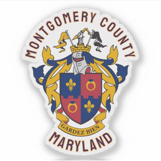 Wapen van Montgomery County, Maryland Sticker (Voorkant)