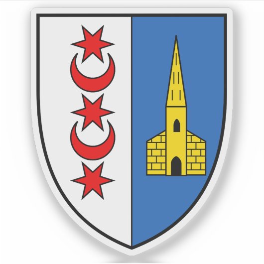 Wapen van Montreux, Zwitserland Sticker (Voorkant)