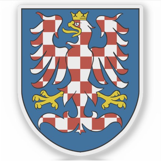 Wapen van Moravië, historische regio Sticker (Voorkant)