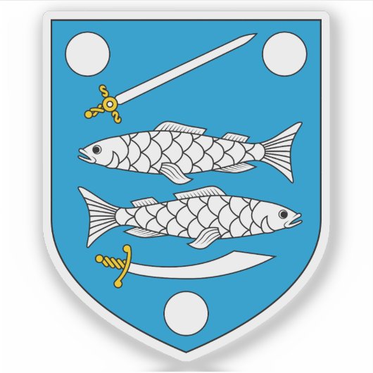 Wapen van Narva, Estland Sticker (Voorkant)