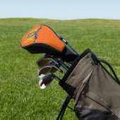 Wapen van Nederland op Oranje dct Golfheadcover (Insitu)