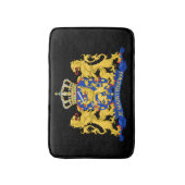 Wapen van Nederland op zwart bmcnt Badmat (Voorkant Verticaal)