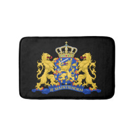 Wapen van Nederland op zwart bmcnt Badmat