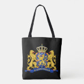 Wapen van Nederland op Zwarte stint Tote Bag (Achterkant)