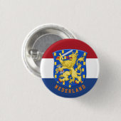 Wapen van Nederland Ronde Button 3,2 Cm (Voorkant /achterkant)