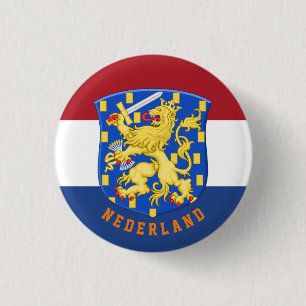 Wapen van Nederland Ronde Button 3,2 Cm