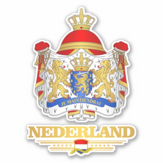 Wapen van Nederland Sticker (Voorkant)