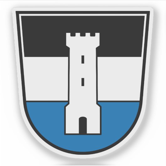 Wapen van Neu-Ulm, Duitsland Sticker (Voorkant)