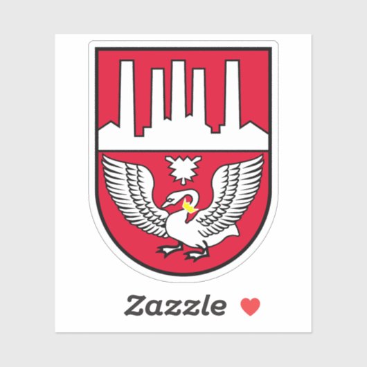 Wapen van Neumünster, Duitsland Sticker (Vel)