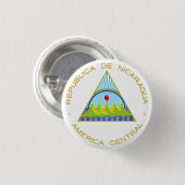 Wapen van Nicaragua Ronde Button 3,2 Cm (Voorkant /achterkant)