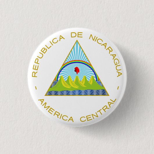 Wapen van Nicaragua Ronde Button 3,2 Cm (Voorkant)