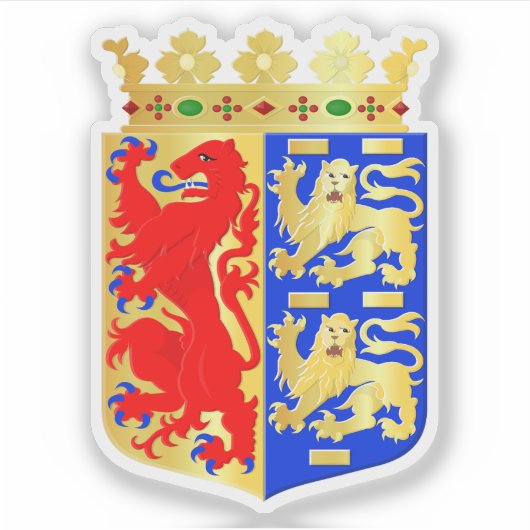 Wapen van Noord-Holland, Nederland Sticker (Voorkant)